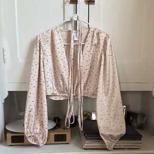 Tiny Stars Silky Cropped Top